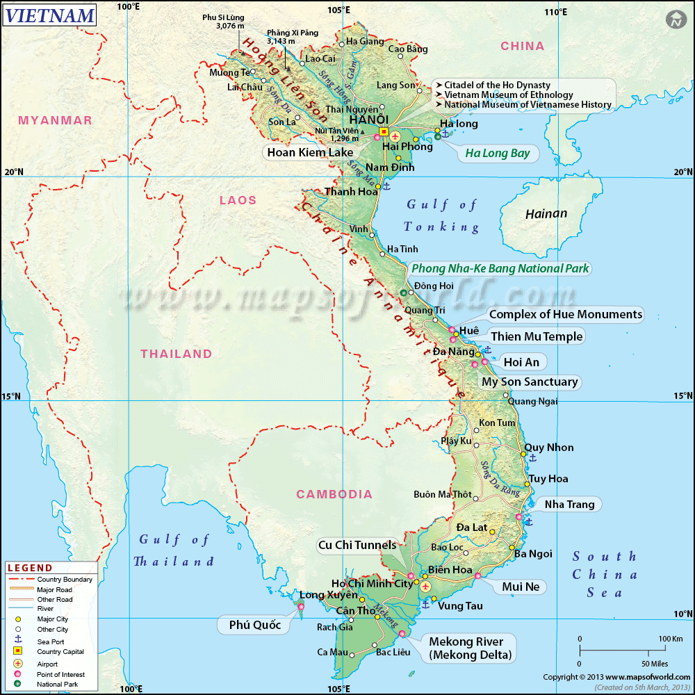 Map of vietnam